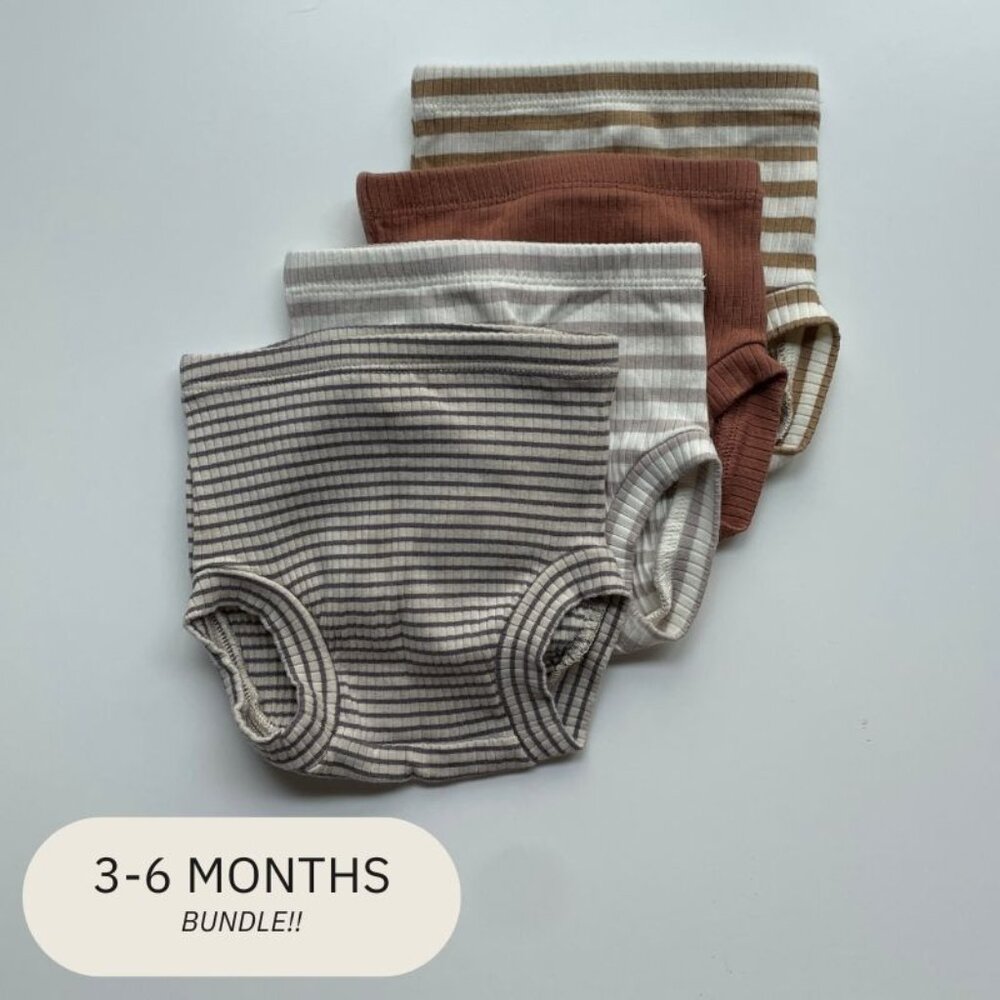 Quincy Mae Ribbed Bloomer Bundle (Set of 4)